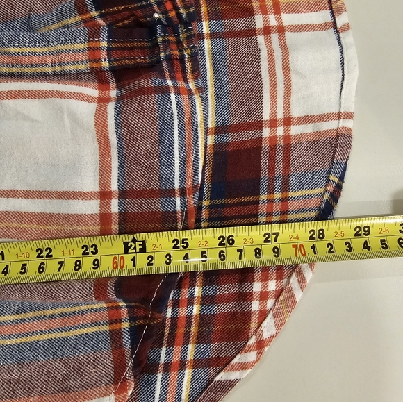 Gap Womans Small Red/White Flannel Button Down Shirt - Picture 6 of 6